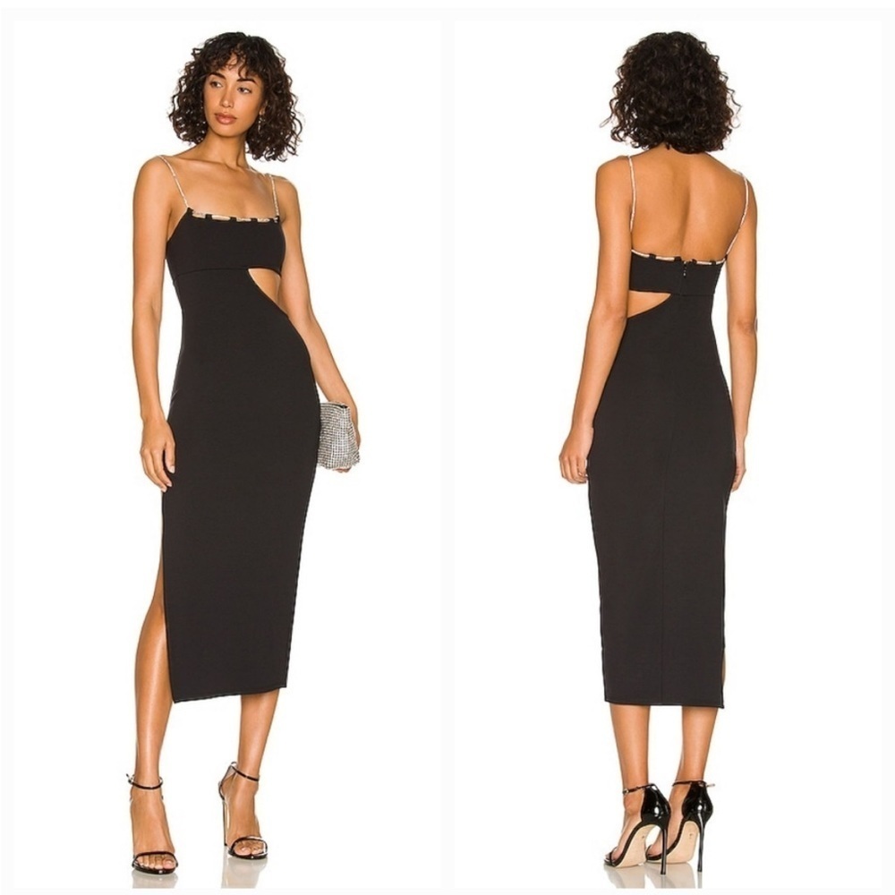 Lovers + Friends Charlotte Midi Dress in Black New with Tags!